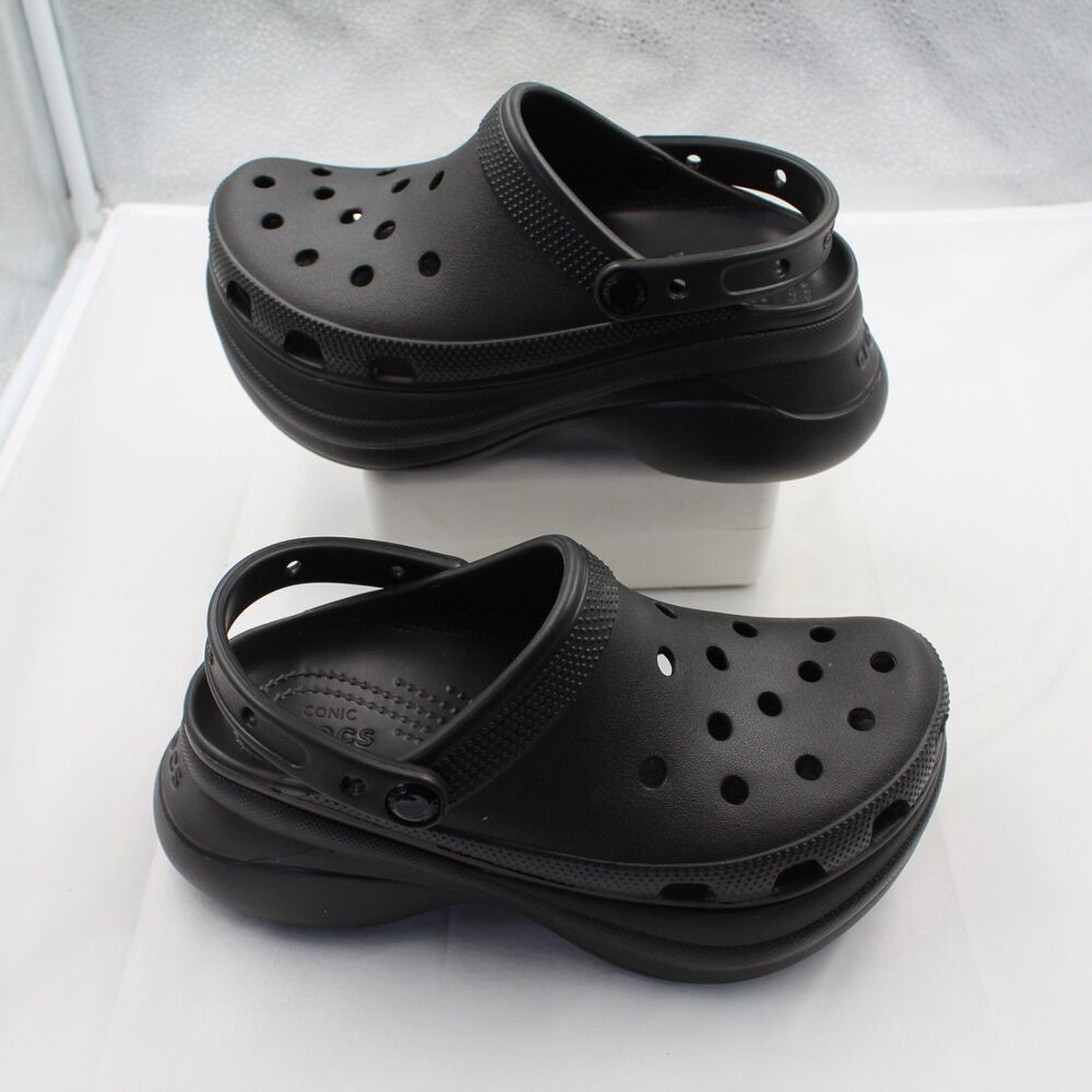 NEW Crocs Classic Bag Clog Black Platform Women Size 7 206302-001 - Picture 4 of 9